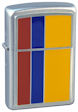 Custom Emblem Flag Of Colombia Zippo Lighter - Satin Chrome - Z1052 Zippo