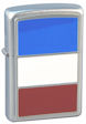 Custom Emblem Flag Of France Zippo Lighter - Satin Chrome - Z1055 Zippo