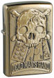 Custom Emblem Dead Man’s Hand Zippo Lighter - Brushed Brass - Z1065 Zippo