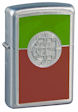 Custom Emblem Flag Of Portugal Zippo Lighter - Satin Chrome - Z1067 Zippo