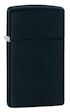Slim Black Matte Zippo Lighter - 1618 Zippo