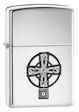 Celtic Cross Zippo Lighter - High Polish Chrome - 20850 Zippo