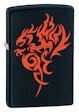 Hidden Dragon Zippo Lighter - Black Matte - 21067 Zippo