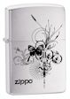 Butterfly Scroll Zippo Lighter - Brushed Chrome - 24800 Zippo