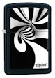 Spiral Black White Zippo Lighter - Black Matte - 28297 Zippo