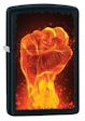 Fire Fist Zippo Lighter - Black Matte - 28308 Zippo