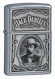 Jack Daniels Cameo Emblem Zippo Lighter - Street Chrome - 28343 Zippo