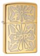 Zippo Flower Zippo Lighter - High Polish Brass - 28450 Zippo