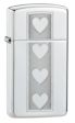 Hearts Zippo Lighter - High Polish Chrome - 28476 Zippo