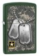 U.S. Army Dog Tags Zippo Lighter - Green Matte - 28513 Zippo