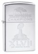 NFL Baltimore Ravens Super Bowl Champions Zippo Lighter - Stamped High Polish Chrome - 28525 Zippo