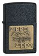 Zippo Brass Zippo Lighter - Black Crackle - 362 Zippo