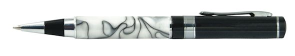 Oyster Marble/Gloss Black Ballpoint Zippo Pen - 41065 Zippo