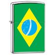 Custom Flag Of Brazil Zippo Lighter - HP Chrome - ZCI007965 Zippo